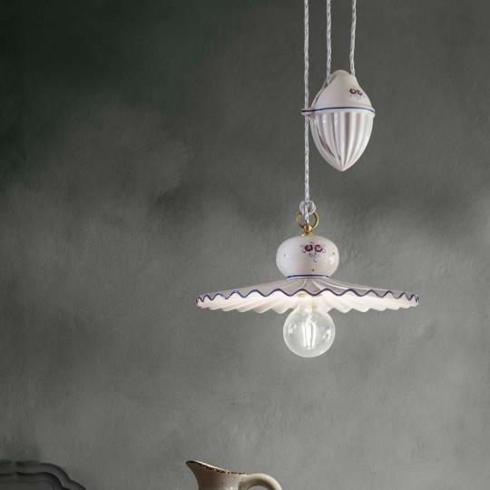 ferroluce stropne svietidlo osvetlenie kuchyna mediteransky nad stol romanticke rucne malovane keramika taliansky toskansky rekonstrukcia nyaralo balaton lameridiana.jpg